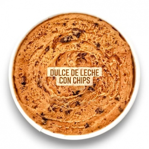Dulce de leche con chips. ½ Litro