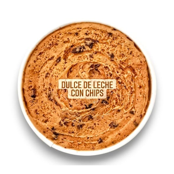 Dulce de leche con chips. ½ Litro